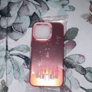 NWT Disney Cinderella Castle Pink iPhone 15 Pro Max Phone Case